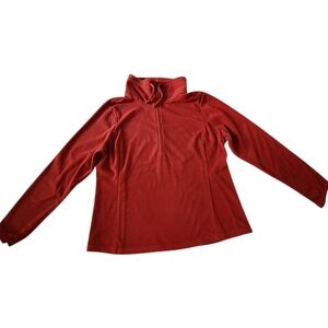 REI Red Quarter-Zip Mock Neck Fleece Pullover. Sz. XL
